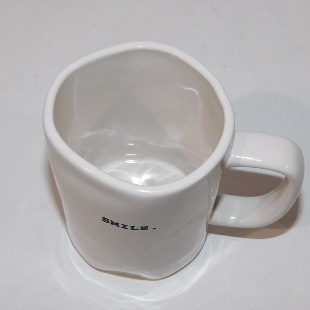 SMILE Rae Dunn typewriter Font 16 oz Coffee mug artisan-style finish - Picture 3 of 5